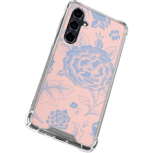 Rose Quartz & Serenity Floral Galaxy S23 FE Clear Case