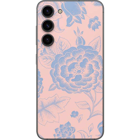 Rose Quartz & Serenity Floral Galaxy S23 Plus Skin
