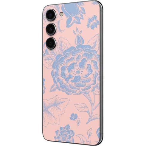 Rose Quartz & Serenity Floral Galaxy S23 Plus Skin