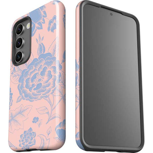 Rose Quartz & Serenity Floral Galaxy S23 Pro Case