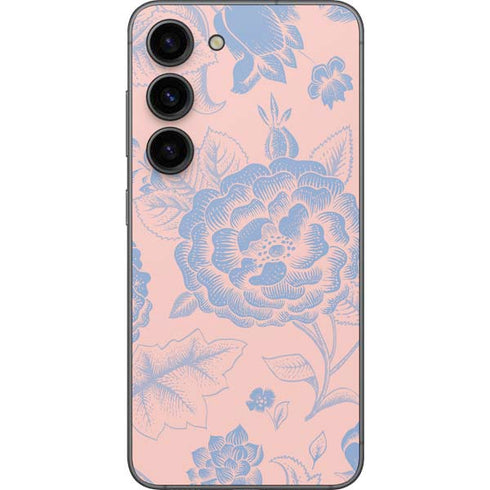 Rose Quartz & Serenity Floral Galaxy S23 Skin