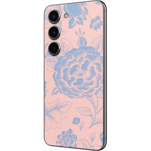 Rose Quartz & Serenity Floral Galaxy S23 Skin