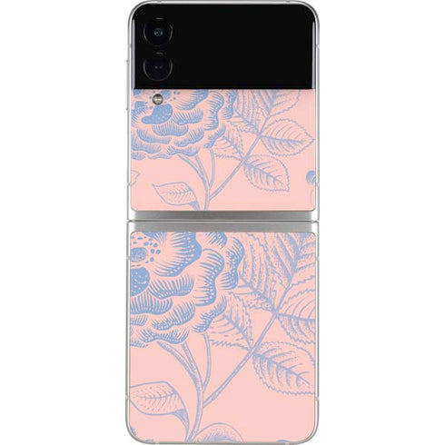 Rose Quartz & Serenity Floral Galaxy Z Flip3 5G Skin