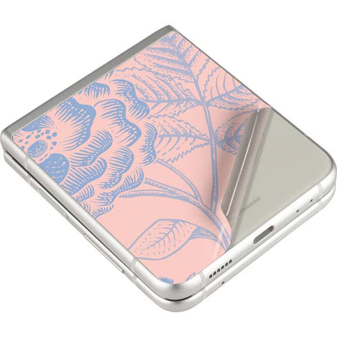 Rose Quartz & Serenity Floral Galaxy Z Flip3 5G Skin
