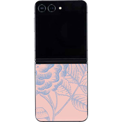 Rose Quartz & Serenity Floral Galaxy Z Flip5 5G Skin