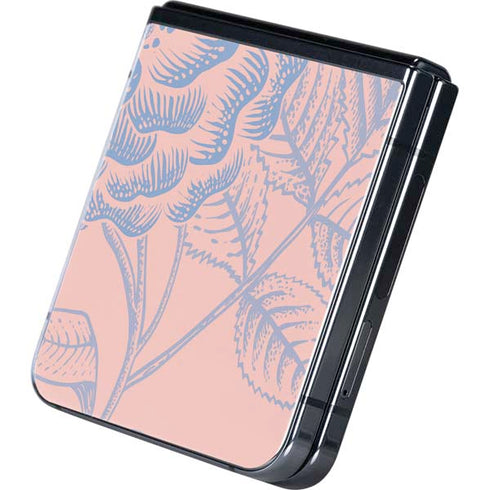 Rose Quartz & Serenity Floral Galaxy Z Flip5 5G Skin