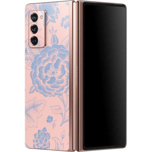 Rose Quartz & Serenity Floral Galaxy Z Fold2 5G Skin