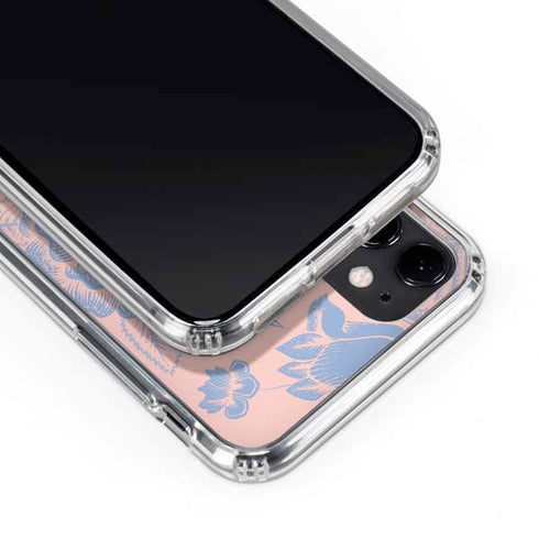 Rose Quartz & Serenity Floral iPhone 11 Clear Case