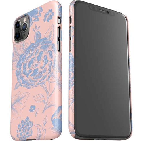 Rose Quartz & Serenity Floral iPhone 11 Pro Max Lite Case
