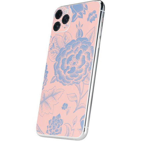Rose Quartz & Serenity Floral iPhone 11 Pro Max Skin