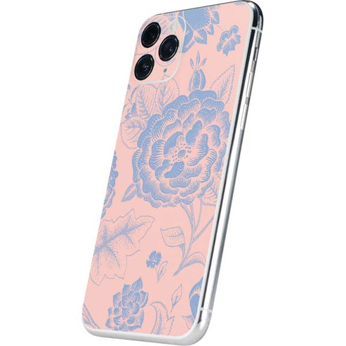 Rose Quartz & Serenity Floral iPhone 11 Pro Skin
