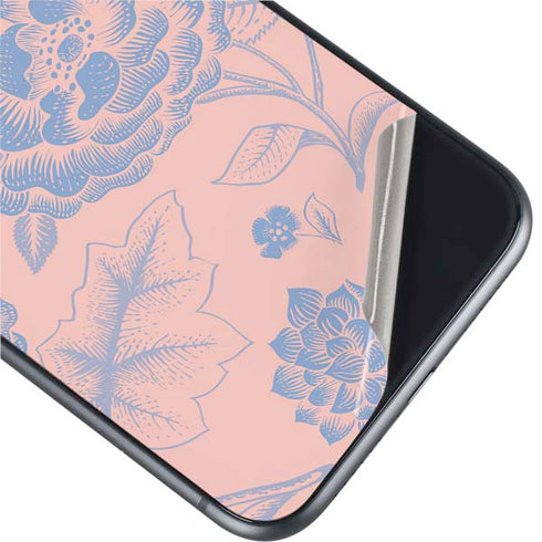 Rose Quartz & Serenity Floral iPhone 11 Skin