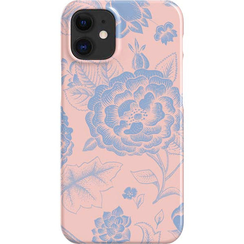 Rose Quartz & Serenity Floral iPhone 12 Mini Lite Case