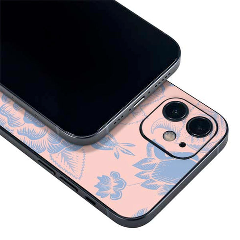 Rose Quartz & Serenity Floral iPhone 12 Mini Skin