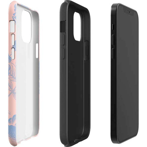 Rose Quartz & Serenity Floral iPhone 12 Pro Max Impact Case