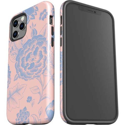 Rose Quartz & Serenity Floral iPhone 12 Pro Max Impact Case