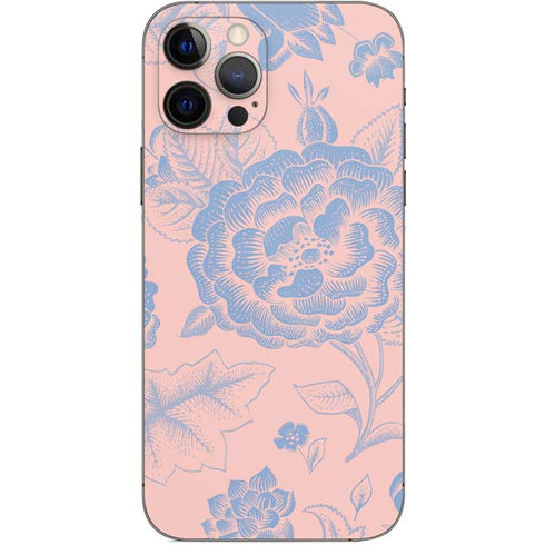 Rose Quartz & Serenity Floral iPhone 12 Pro Skin