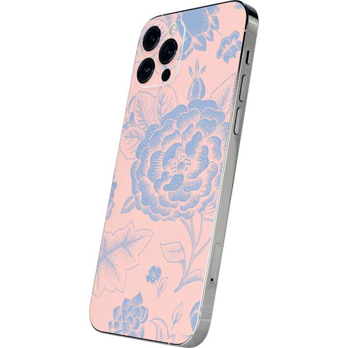 Rose Quartz & Serenity Floral iPhone 12 Pro Skin