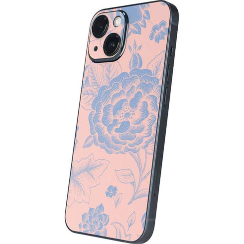 Rose Quartz & Serenity Floral iPhone 13 Mini Skin