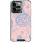 Rose Quartz & Serenity Floral iPhone 13 Pro Clear Case