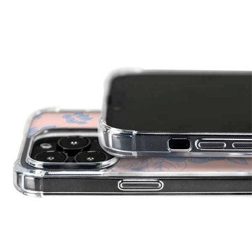 Rose Quartz & Serenity Floral iPhone 13 Pro MagSafe Case
