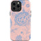 Rose Quartz & Serenity Floral iPhone 13 Pro Max Impact Case
