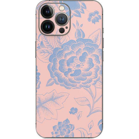 Rose Quartz & Serenity Floral iPhone 13 Pro Max Skin