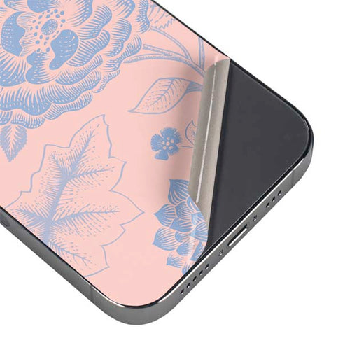 Rose Quartz & Serenity Floral iPhone 13 Pro Max Skin