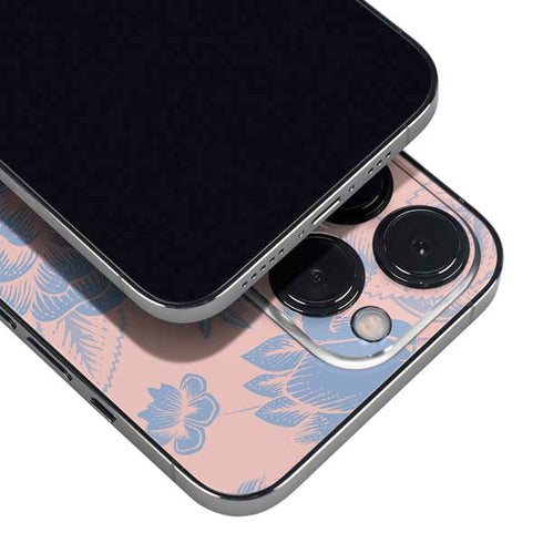 Rose Quartz & Serenity Floral iPhone 13 Pro Skin