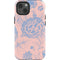 Rose Quartz & Serenity Floral iPhone 14 Impact Case