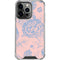 Rose Quartz & Serenity Floral iPhone 15 Pro Clear Case