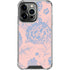 Rose Quartz & Serenity Floral iPhone 15 Pro Clear Case