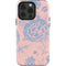 Rose Quartz & Serenity Floral iPhone 14 Pro Impact Case