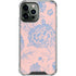 Rose Quartz & Serenity Floral iPhone 14 Pro Max Clear Case