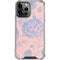 Rose Quartz & Serenity Floral iPhone 15 Pro Max Clear Case