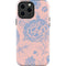 Rose Quartz & Serenity Floral iPhone 15 Pro Max Impact Case