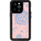 Rose Quartz & Serenity Floral iPhone 14 Pro Waterproof Case