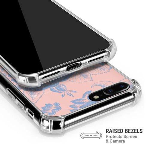 Rose Quartz & Serenity Floral iPhone 7/8 Plus Clear Case