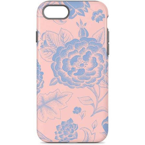 Rose Quartz & Serenity Floral iPhone 7 Pro Case