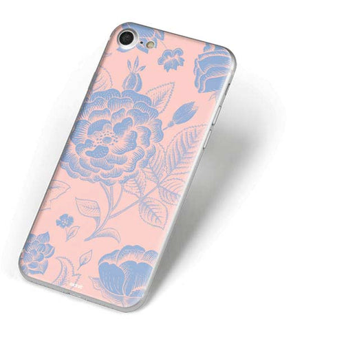 Rose Quartz & Serenity Floral iPhone 7 Skin