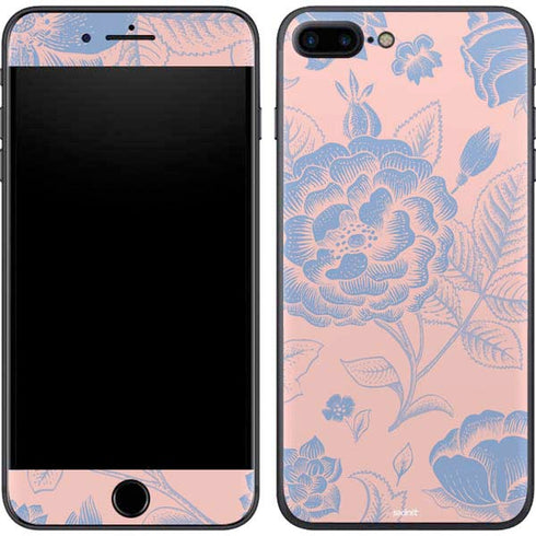 Rose Quartz & Serenity Floral iPhone 8 Plus Skin