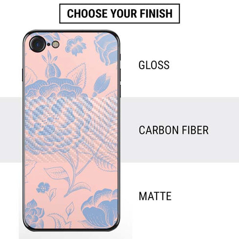 Rose Quartz & Serenity Floral iPhone SE (2nd & 3rd Gen) Skin