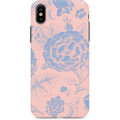 Rose Quartz & Serenity Floral iPhone X Pro Case