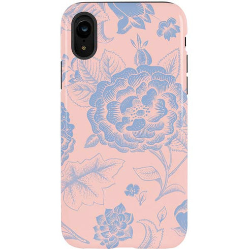 Rose Quartz & Serenity Floral iPhone XR Pro Case