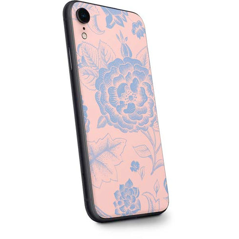 Rose Quartz & Serenity Floral iPhone XR Skin