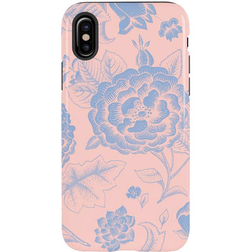 Rose Quartz & Serenity Floral iPhone XS Pro Case