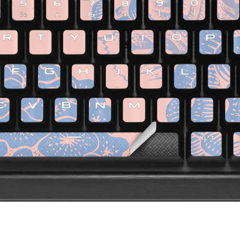 Rose Quartz & Serenity Floral K95 RGB PLATINUM Mechanical Gaming Keyboard Skin