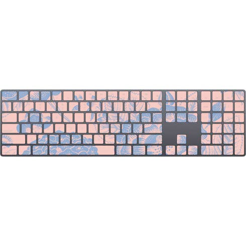 Rose Quartz & Serenity Floral Magic Keyboard with Numeric Keypad Skin