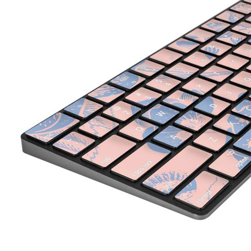 Rose Quartz & Serenity Floral Magic Keyboard with Numeric Keypad Skin