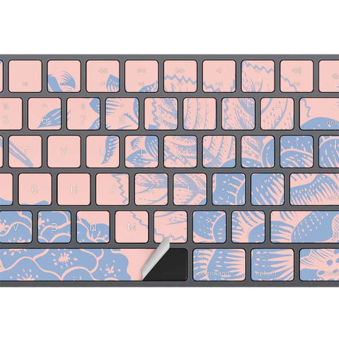 Rose Quartz & Serenity Floral Magic Keyboard with Numeric Keypad Skin